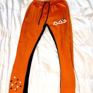 Orange flare sweatpants